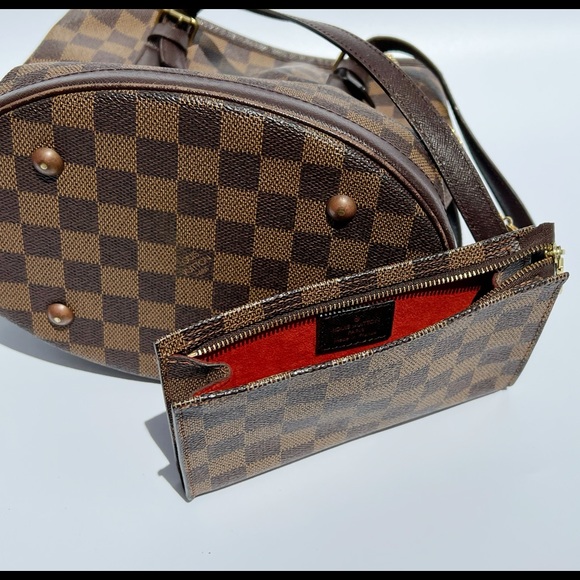 Authentic✅ Louis Vuitton Damier Marais Bucket Shoulder Bag + Zip Pouch - Picture 7 of 12